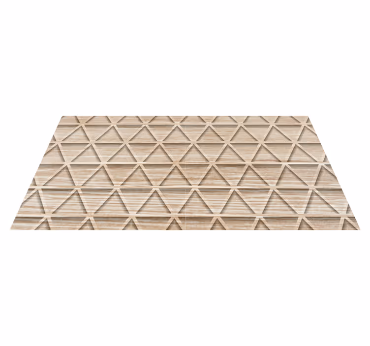Tappeto vinile in legno disegno geometrico del triangolo - TenStickers