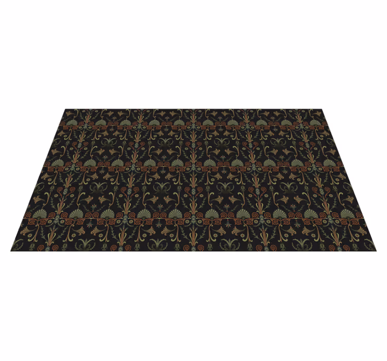 Tappeto in vinile retro/vintage ornate Botanical Patterns - TenStickers