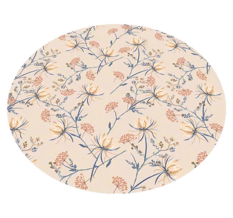 Tappeto vinile fiori superficie della fioritura botanica - TenStickers