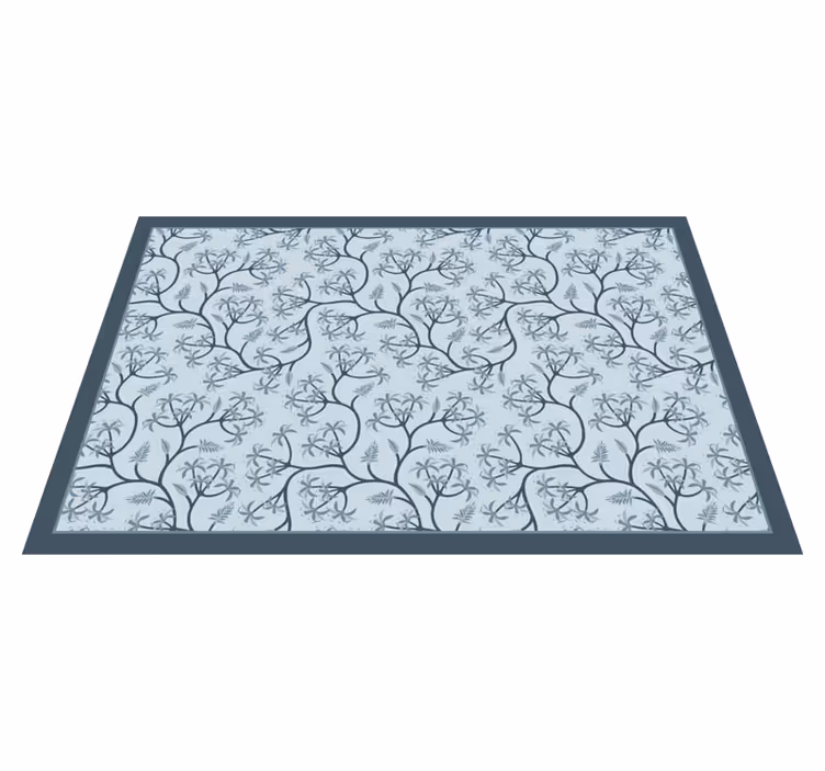 Tappeto vinile fiori modello di sagoma botanica - TenStickers