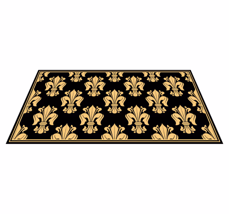 Tappeto in vinile soggiorno elegante motivo fleur-de-lis - TenStickers