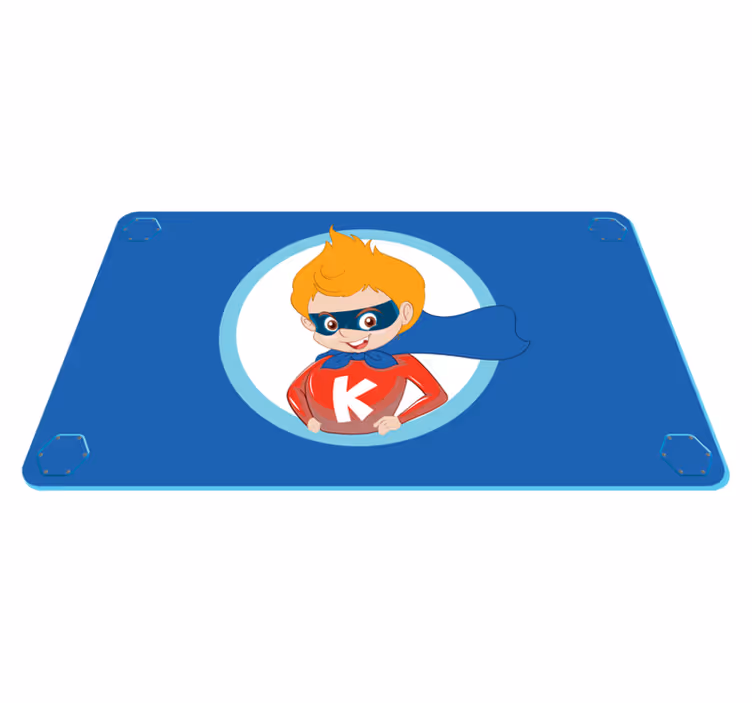 Tappeto vinile per bambini supereroe dei cartoni animati  - TenStickers