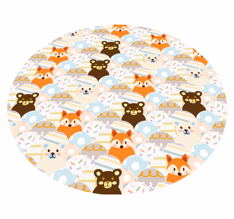 Tappeto vinile bebé adorabile motivo animale - TenStickers