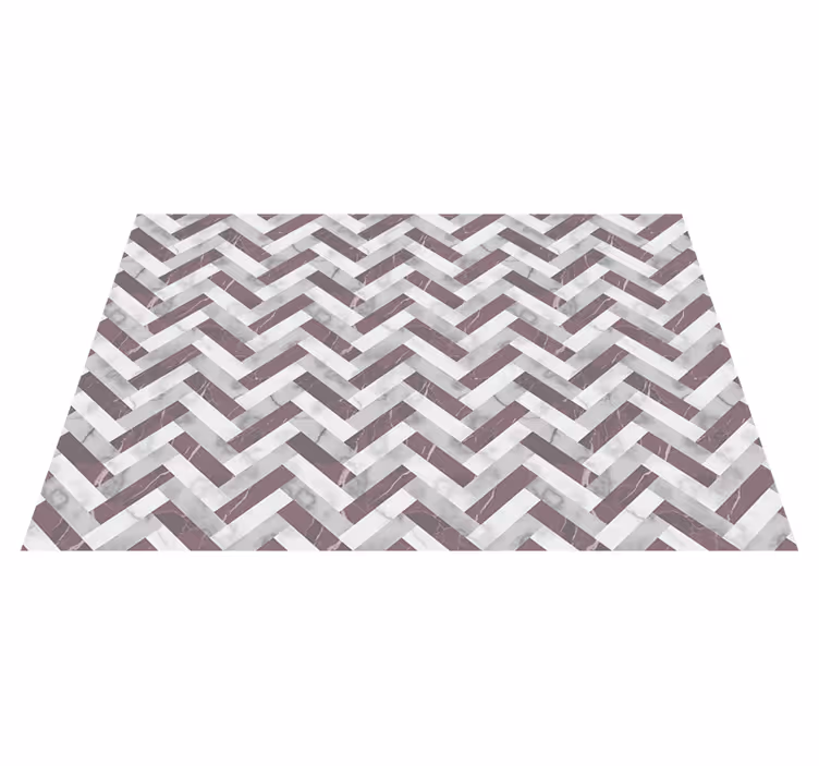 Tappeto vinile geometrico sovrapposizione di motivi chevron - TenStickers
