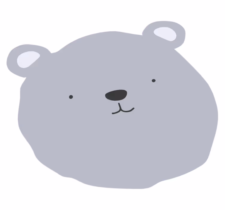 Tappeto vinile bebé forma di orso adorabile - TenStickers