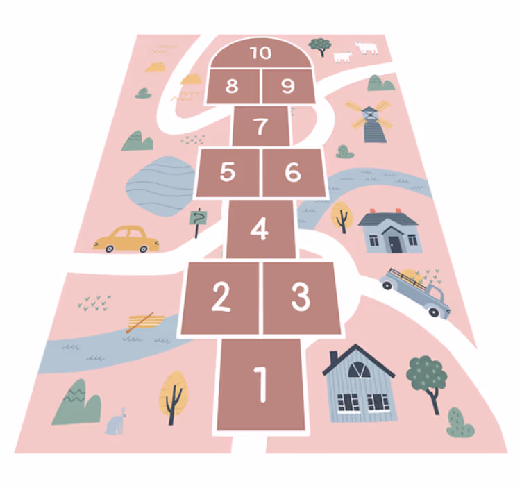 Tappeto vinile giochi campana giocosa per bambini - TenStickers