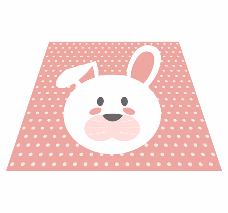 Tappeto vinile bebé coniglietto a pois - TenStickers
