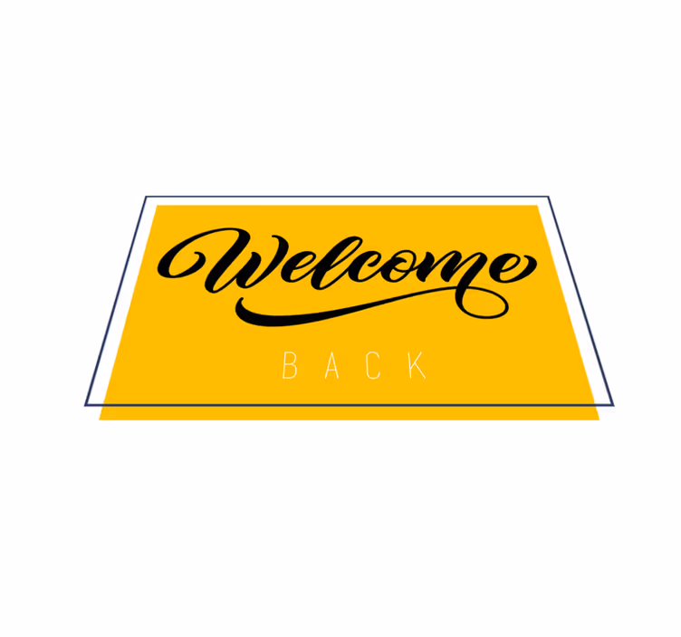 Zerbino pvc bentornato saluto - TenStickers