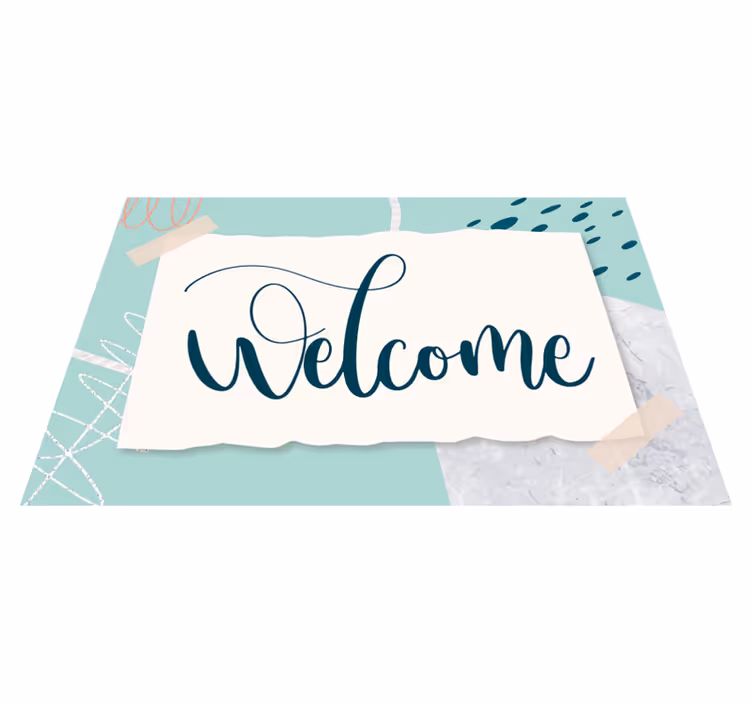 Tappeto vinile frase elegante testo d'ingresso - TenStickers