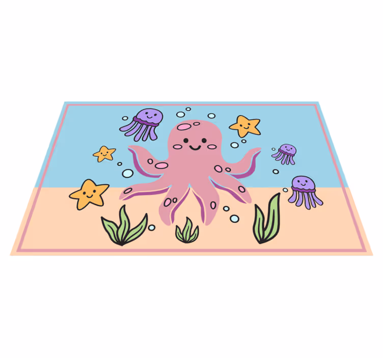 Tappeto in vinile per bambini Amici dell'oceano - TenStickers