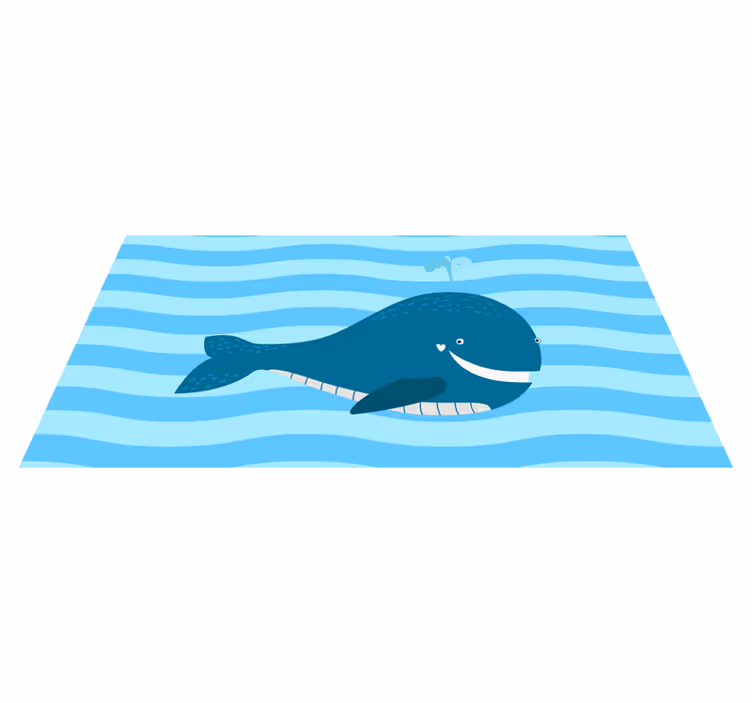 Tappeto per bambini in vinile con balena sorridente - TenStickers