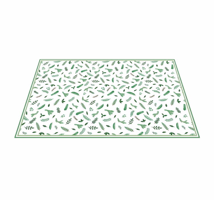 Tappeto vinile fiori calzature botaniche verdi - TenStickers