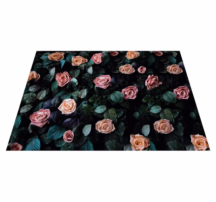 Tappeto vinile fiori immagini botaniche floreali - TenStickers