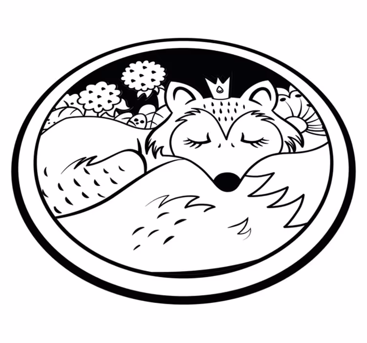 Tappeto vinile animali volpe addormentata - TenStickers