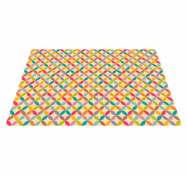 Tappeto vinile geometrico geometrico colorato - TenStickers