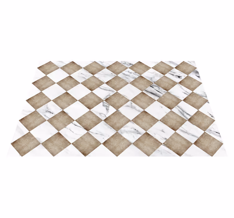 Tappeto vinile effetto marmo diagonale - TenStickers
