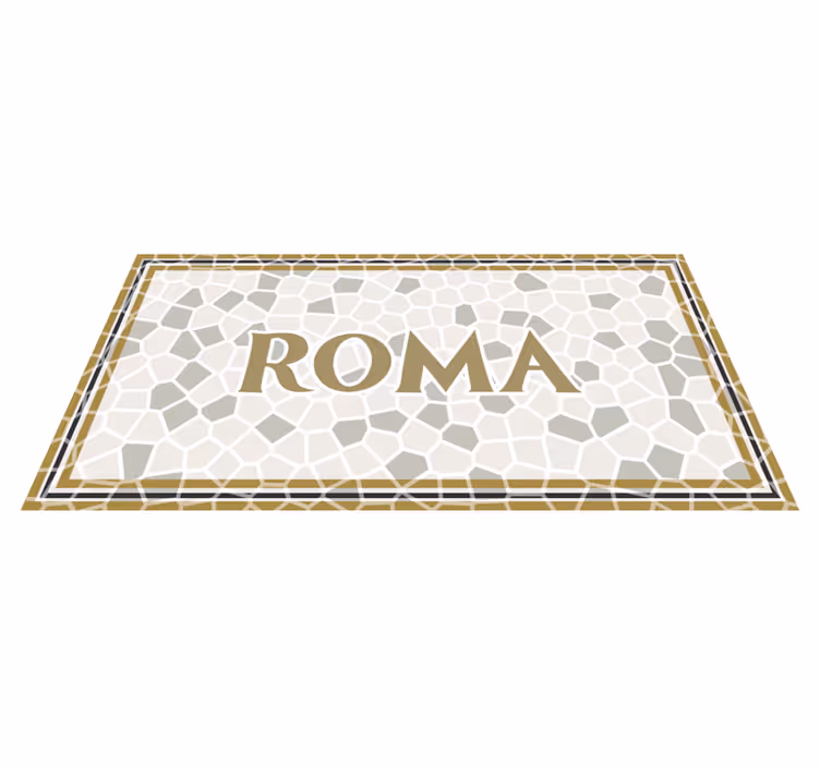 Tappeto vinile con nome roma personalizzata - TenStickers