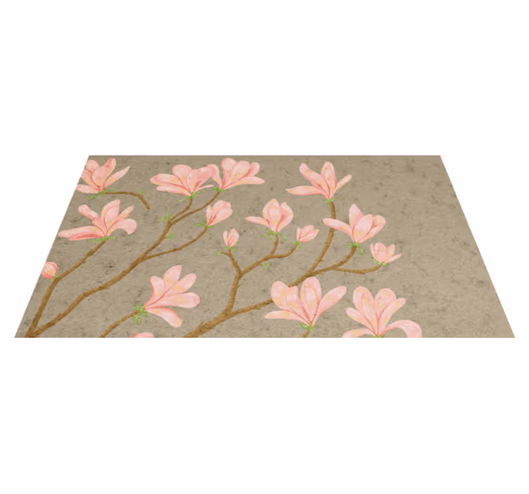 Tappeto vinile fiori esposizione di fiori floreali - TenStickers