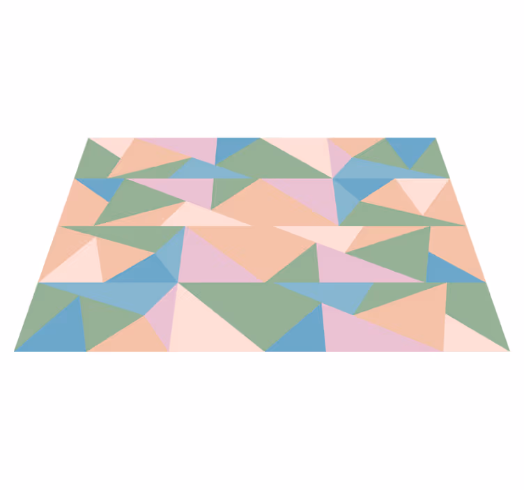 Tappeto vinile geometrico triangoli pastello - TenStickers