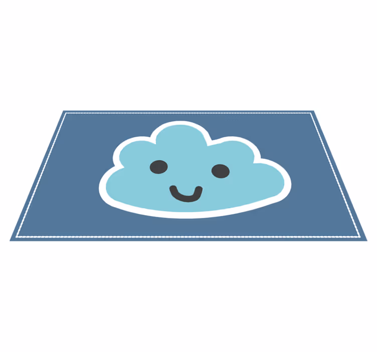 Tappeto vinile per bambini disegno nuvola sorridente - TenStickers