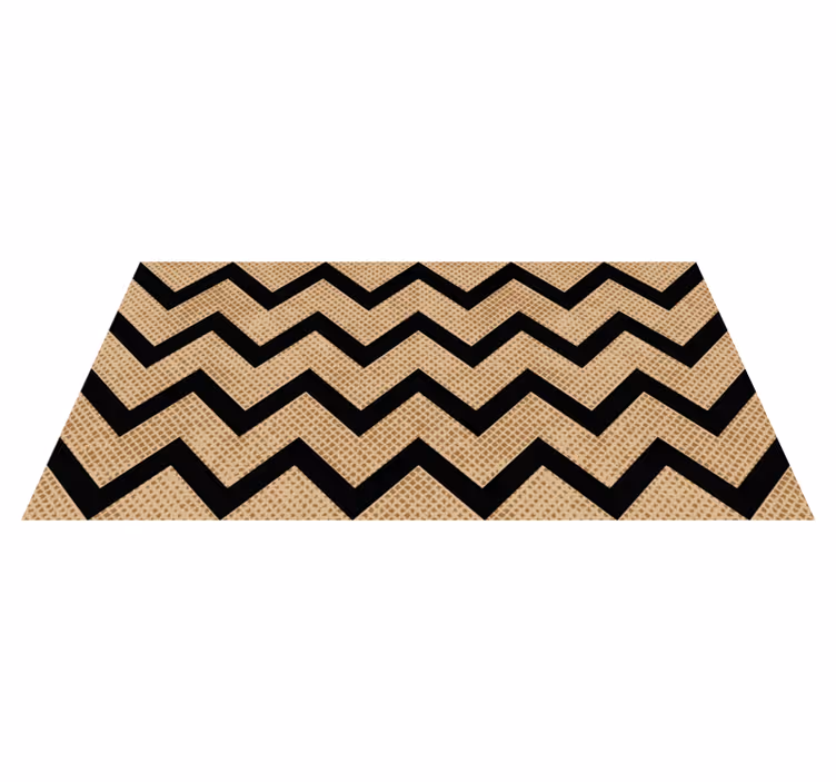 Tappeto vinile geometrico chevron testurizzato - TenStickers