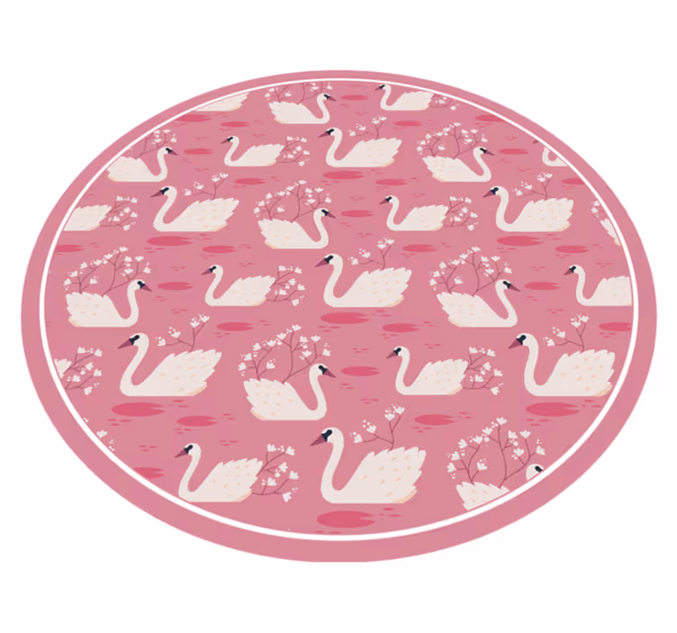 Tappeto vinile bebé serenità del lago dei cigni - TenStickers