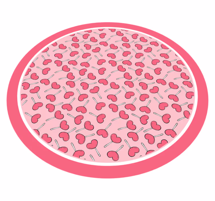 Tappeto vinile bebé cerchio di delizia alla ciliegia - TenStickers