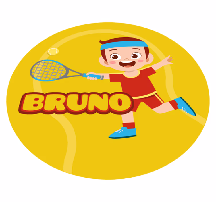 Tappeto vinile con nome sport personalizzati - TenStickers