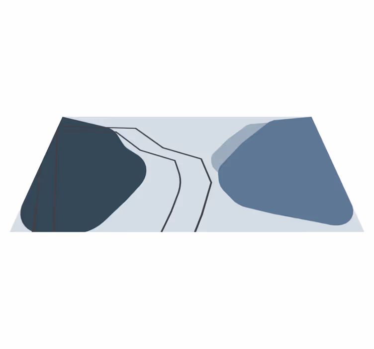 Tappeto vinile geometrico linee di contorno astratte - TenStickers