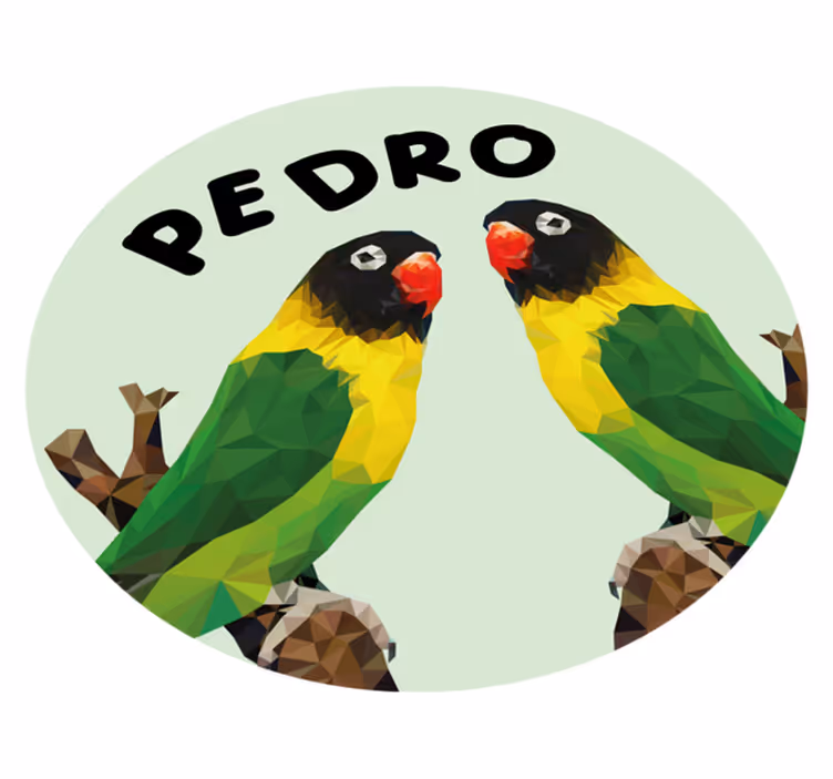 Tappeto vinile con nome piccioncini personalizzabili - TenStickers