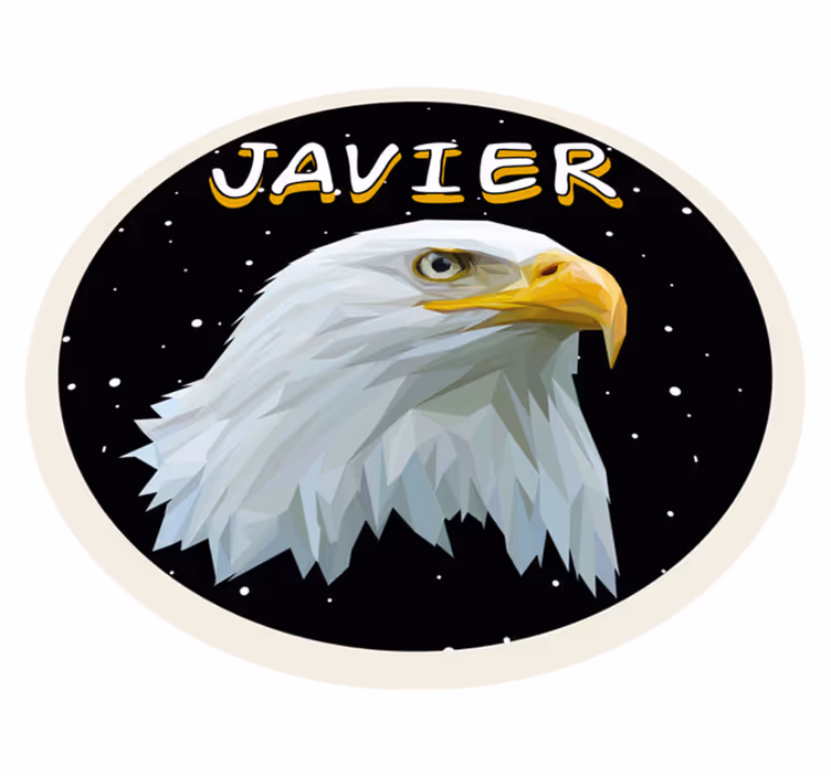 Tappeto vinile con nome aquila personalizzabile - TenStickers