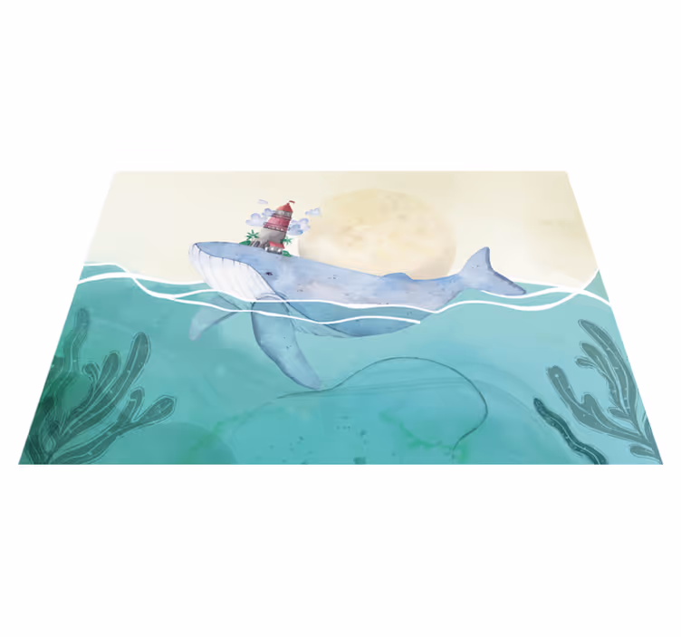Tappeto vinile per bambini stravagante vita oceanica - TenStickers
