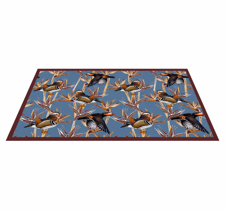 Tappeto vinile animali modello anatra mandarina - TenStickers