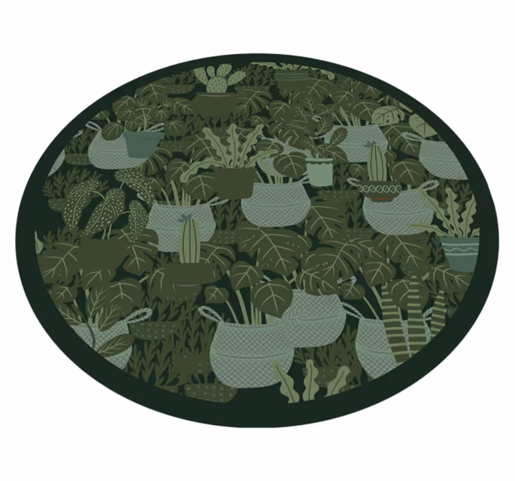 Tappeto vinile fiori illustrazione botanica - TenStickers