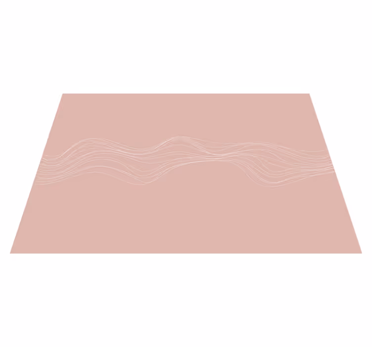 Tappeto vinile rosa linee ondulate - TenStickers