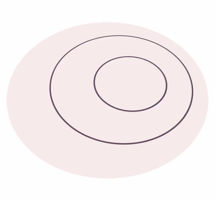 Tappeto in vinile design circolare minimalista - TenStickers
