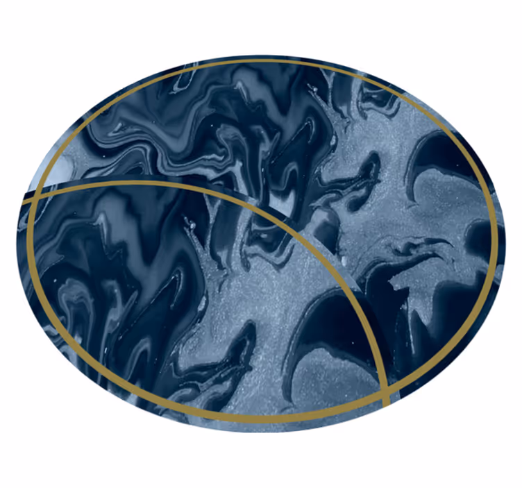 Tappeto vinile effetto marmo design circolare astratto - TenStickers
