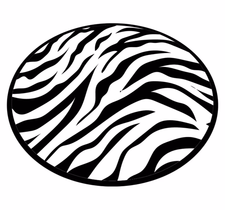 Tappeto vinile stampa animale circolare zebrato - TenStickers