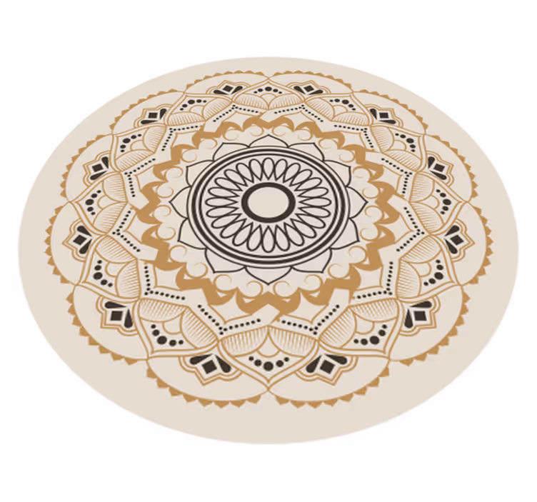 Tappeto vinile Mandala beige - TenStickers