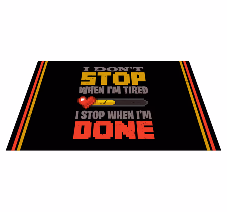 Tappeto vinile frase dichiarazione motivazionale colori vivaci - TenStickers