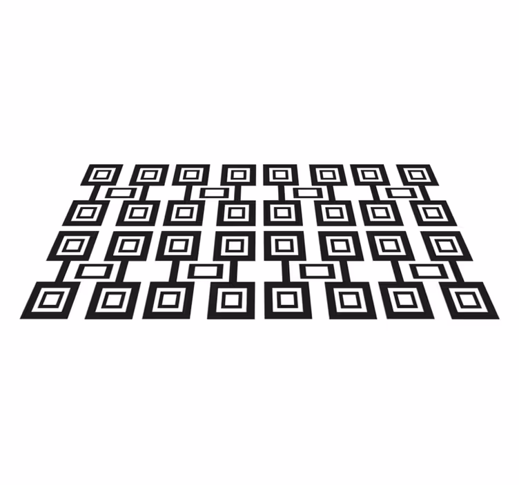 Tappeto vinile geometrico struttura geometrica a quadrati - TenStickers
