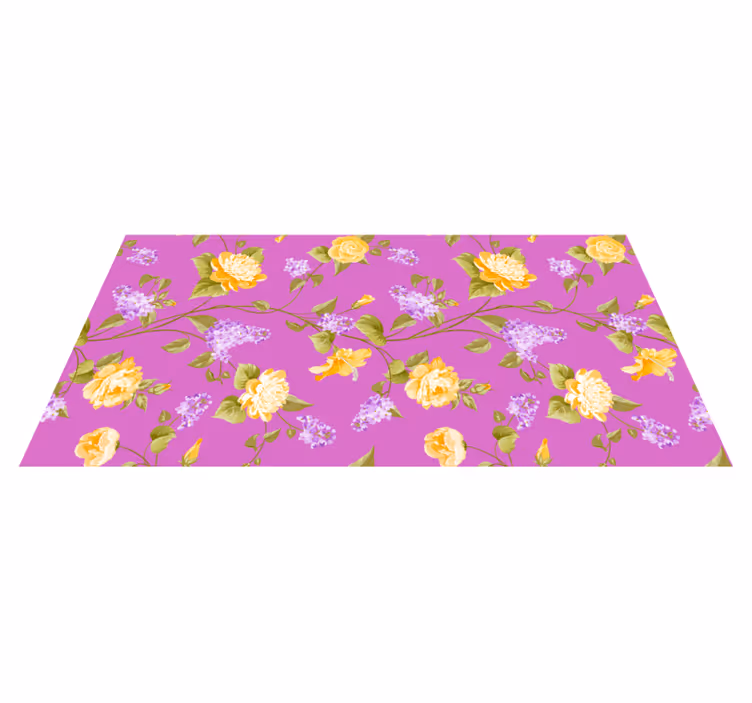 Tappeto vinile fiori motivo floreale - TenStickers