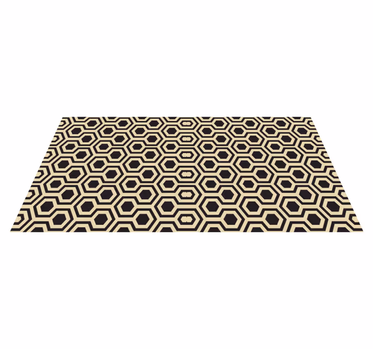Tappeto vinile motivo geometrico esagonale - TenStickers
