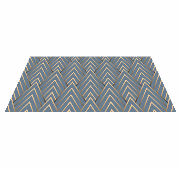 Tappeto in vinile modello geometrico a zig-zag - TenStickers