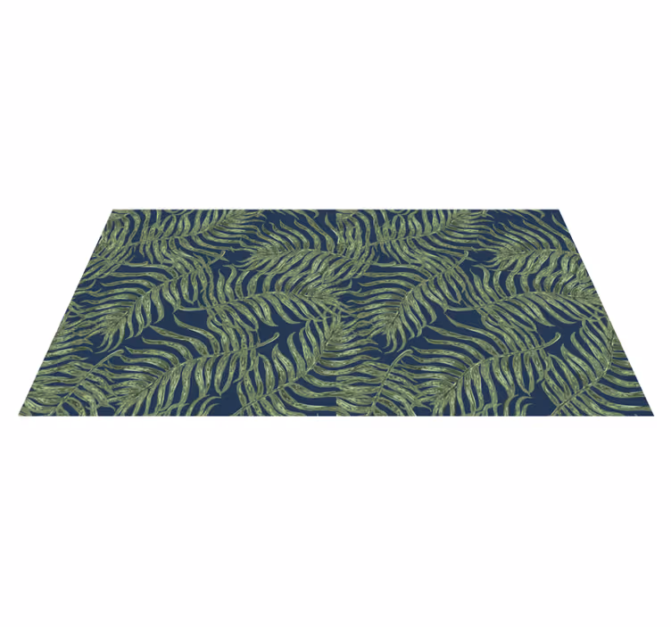 Tappeto in vinile con modello di foglia tropicale - TenStickers