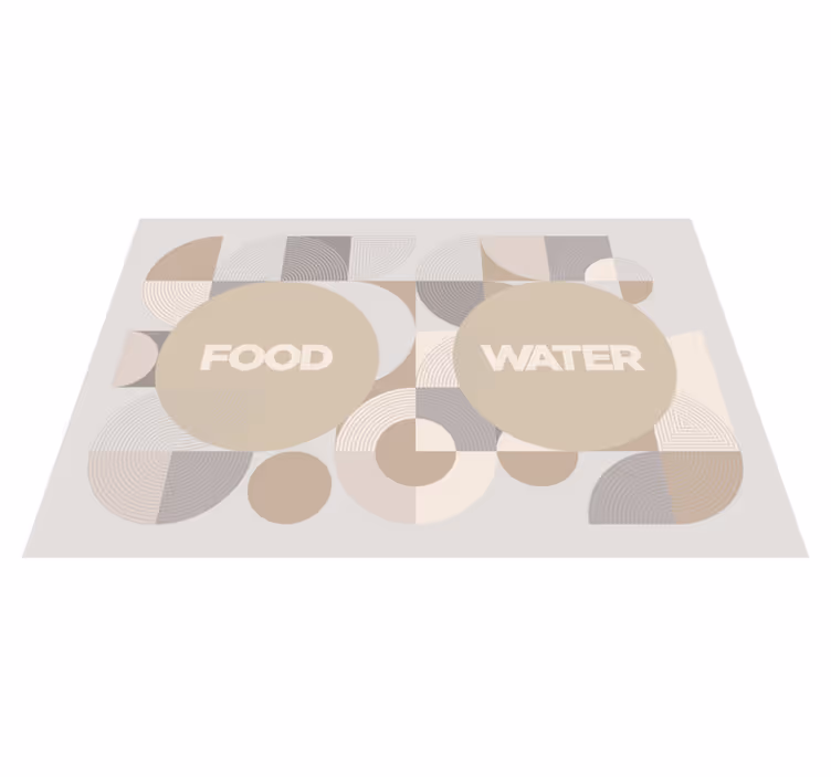 Tappeto in vinile acqua e cibo per cani - TenStickers