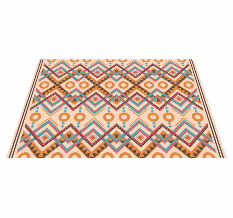 Tappeto in vinile stile rombi multicolore - TenStickers