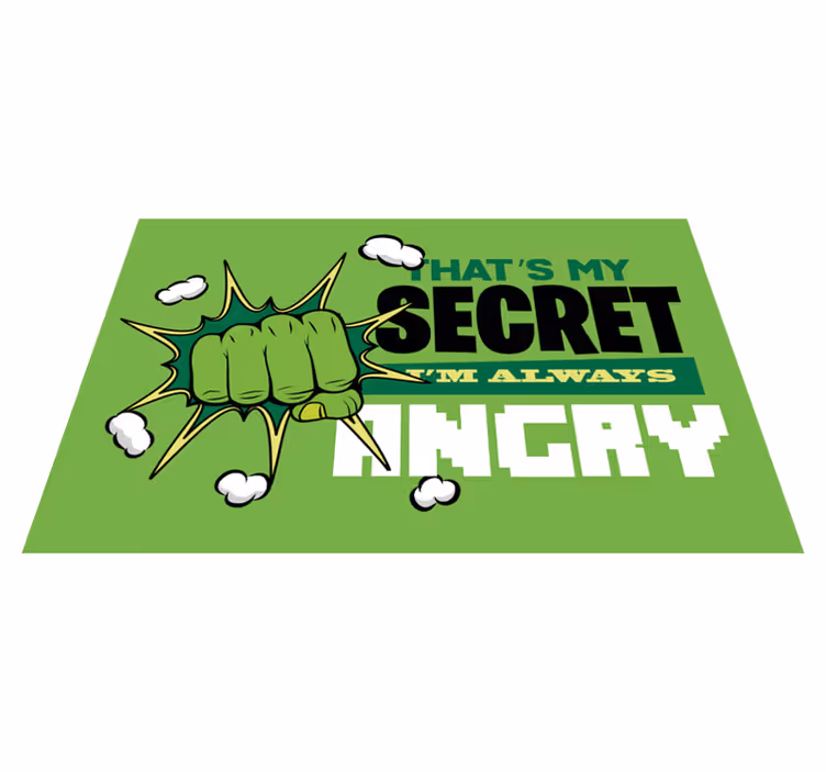 Tappeto in vinile Sono sempre arrabbiato - TenStickers