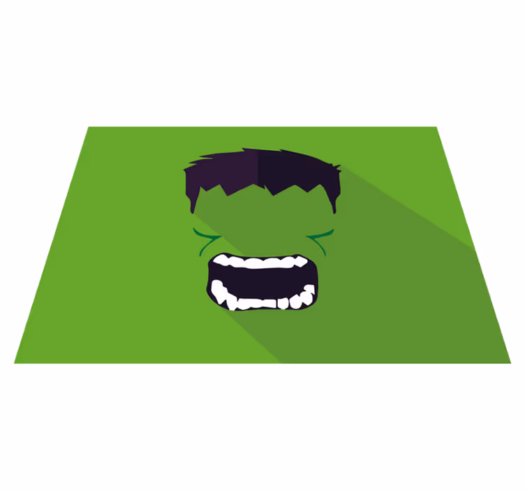 Tappeto in vinile per bambini supereroe verde - TenStickers
