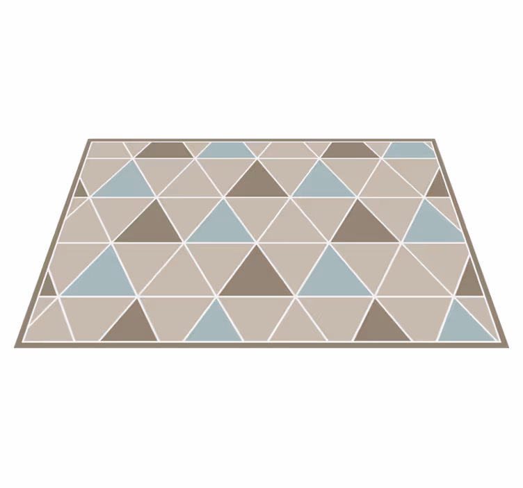 Tappeto in vinile stile nordico triangoli beige - TenStickers